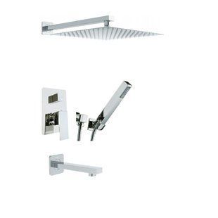 Душова система Rea Rainforce chrome з виливом + BOX прихованого монтажу REA-B0639KPL, Хром