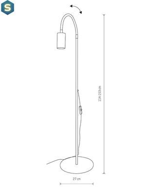 Торшер Nowodvorski 8934 Eye flex GU10 1x10W IP20 Wh