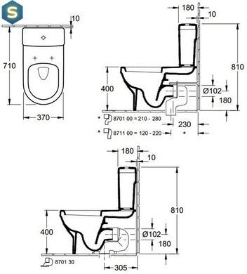 Чаша підлогового унітазу Villeroy&Boch Omnia Architectura 56861001, Білий