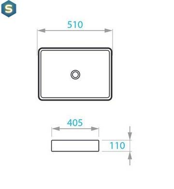 Умивальник Koller Pool Kvadro 51x40 KR-0510-WB, Білий