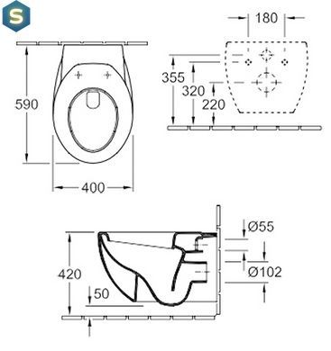 Унітаз підвісний Villeroy&Boch Aveo 661210R2, Білий