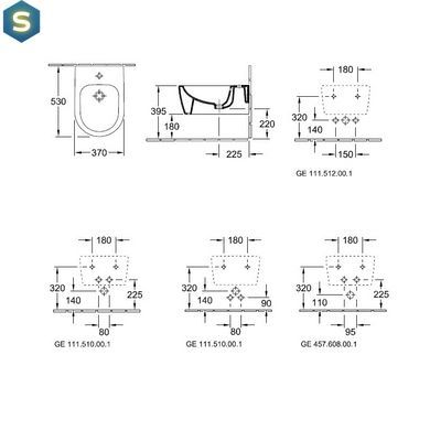 Биде подвесное Villeroy&Boch Avento 54050001, Белый