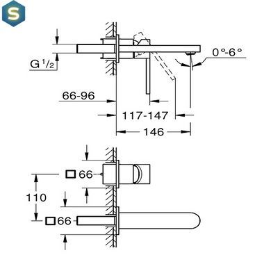 Grohe Plus змішувач для раковини на 2 отвори M-Size (29303003)