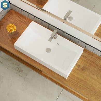 Раковина матова накладна Amidicon Laguna 80 800x430 з литого каменю LAGUNA_80_MAT, Білий