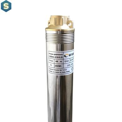 Насос скважинный с пов.уст к песку 2.5" Optima 2.5SDm1.5/18 0.25 кВт 48м + пульт+кабель 15м