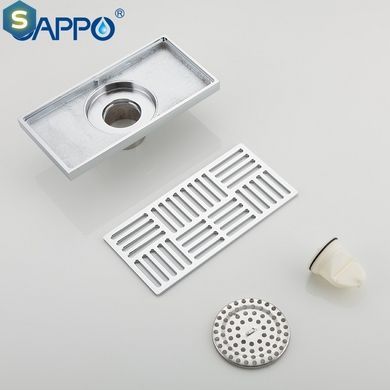 Трап для душа Gappo G82050, латунь, 100х200 мм, хром