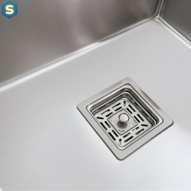 Кухонна мийка Platinum Handmade 780x430x220 L нержавійка (квадратний сифон,3.0/1.0), Нержавіюча сталь