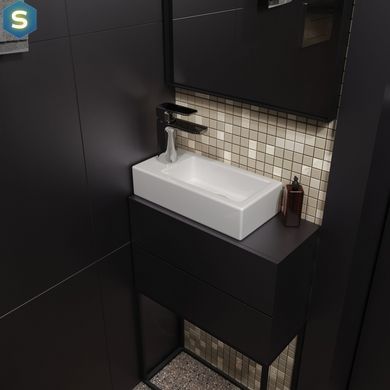 Умивальник Koller Pool Kvadro 370x185 L (лівий) KR-0370-L, Білий