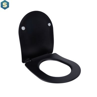 Сидіння для унітаза Qtap (Robin, Scorpio) з мікроліфтом Slim QT99U184UF450MB, Черный матовый