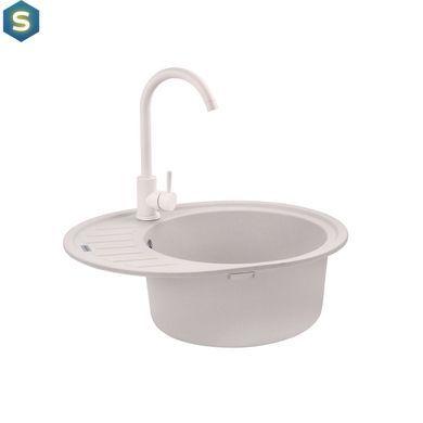 Кухонна мийка гранітна Kroner KRP Komposit COL-6250 CV027414, Береза