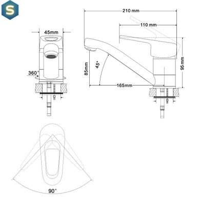 Смеситель для кухни RJ Narciz хром RBZ100-6K, Хром