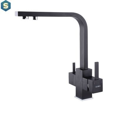 Смеситель для кухни под осмос Globus Lux GLLR-0111-10- BB, Черный матовый