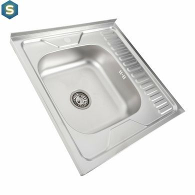Кухонна мийка з нержавіючої сталі Valeso декор 6060 L (0,7/160 мм), Decor