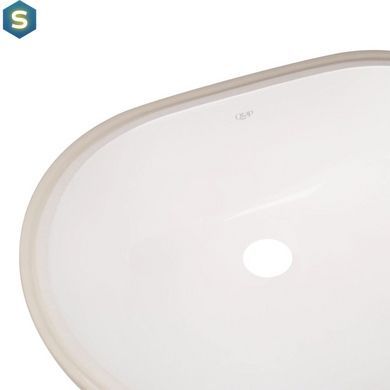 Умивальник Qtap Stork врізний овальний 560x395x195 мм White + донний клапан PU02O, Білий