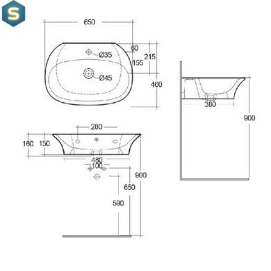 Умивальник RAK Ceramics Sensation 65x46 SENWB6501AWHA, Білий