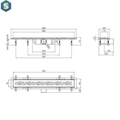 Трап лінійний Kroner KRP Harz M60 Muster CV029585