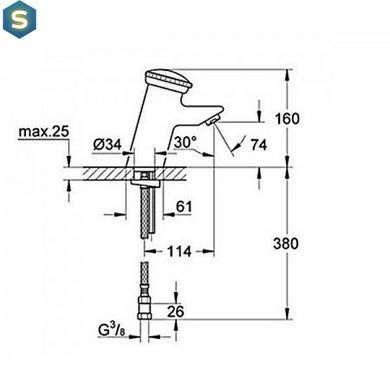 Кран-дозатор для раковины Grohe Contromix Public 36109000
