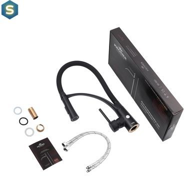 Смеситель для кухни Kroner KRP Ersel - SCH03393BLK, Черный матовый