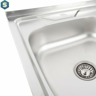 Кухонна мийка з нержавіючої сталі Valeso декор 6060 L (0,7/160 мм), Decor