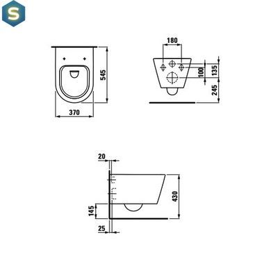 Унітаз підвісний Laufen Kartell Rimless H8203360000001, Білий