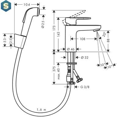 Смеситель с гигиенической лейкой Hansgrohe Vernis Blend 71215000