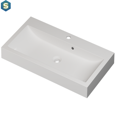 Раковина матова накладна Amidicon Laguna 80 800x430 з литого каменю LAGUNA_80_MAT, Білий