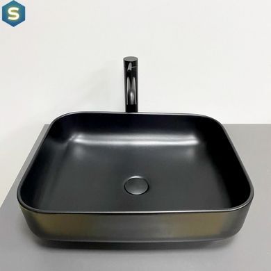 Умывальник VBI Palermo black matt накладний VBI-012310, Черный матовый