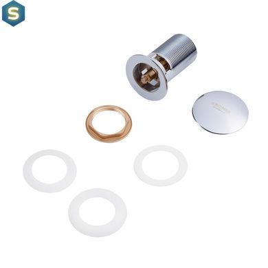 Донный клапан для раковины Kroner KRM - C962 1 1/4" с переливом CV022944, Хром