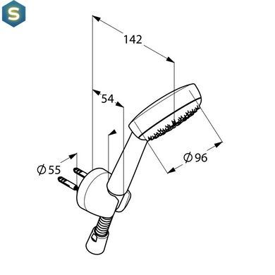 Душевой гарнитур Kludi Logo 6801005-00, Хром