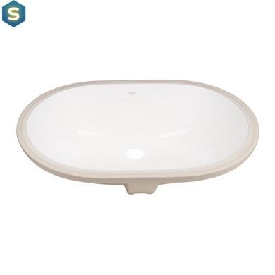 Умивальник Qtap Stork врізний овальний 560x395x195 мм White + донний клапан PU02O, Білий