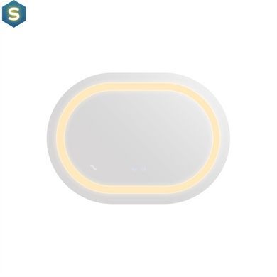 Зеркало Qtap Gemini 650х900 с LED-подсветкой Touch, с антизапотеванием, с диммером температуры цвета (3000-6500K) Reverse QT2578R6590