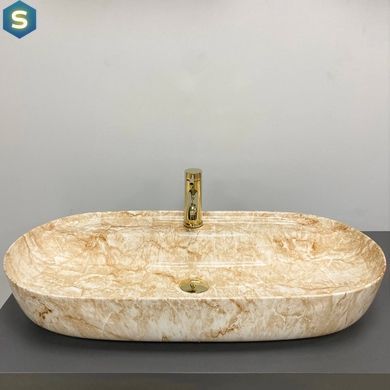 Умывальник VBI Terni M travertine накладной VBI-011804, Бежевый