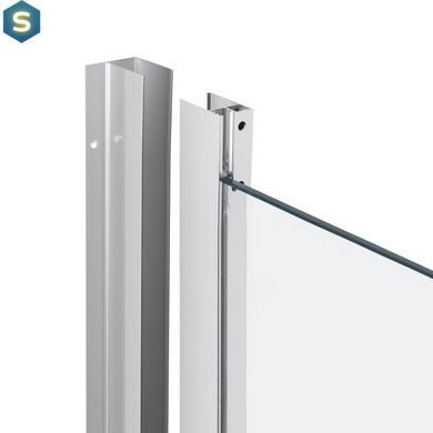 Душевая кабина Qtap Taurus CRM1011SC6 100x100 см, стекло Clear 6 мм, покрытие CalcLess без поддона, Хром, Универсальная, хром, без поддона
