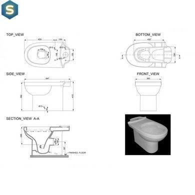 Компакт Devit Smart 3010146 + крышка soft-close 3013146 с металлические крепления, Белый
