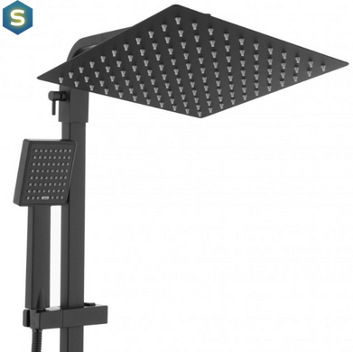 Душова система Yoka Goba 25 black з термостатом BP.GOBA-THERM-25-BLK, Черный матовый