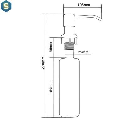 Дозатор моющего средства Mexen X grey 320 мл MEX-6601320-61, Каппучино