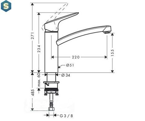 Смеситель для кухни Hansgrohe Logis 71832000