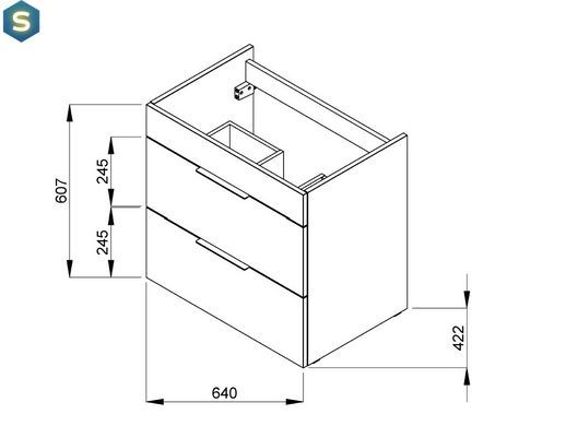 Тумба с умывальником Roca Suit 64 см A851180806, Белый