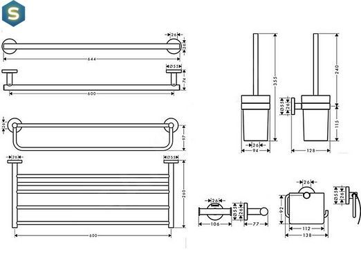 Комплект аксесуарів Hansgrohe Logis Universal 5в1 хром 41728000