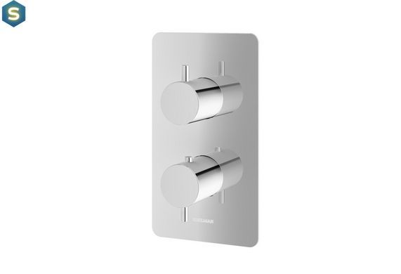 Душевая система Kohlman Axel 35 chrome с термостатом + BOX скрытого монтажа KPL-QW432A35, Хром