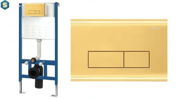 Кнопка смыва для инсталляции Rea H gold REA-E5692, Золотой