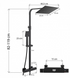 Душова система Yoka Goba 25 black з термостатом BP.GOBA-THERM-25-BLK, Черный матовый