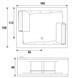 Ванна акриловая Gruppo Treesse Bis Line 190x150 V5291+V5290FLSTEEL+V5290LLSREEL