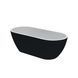 Ванна акриловая отдельностоящая Koller Pool AquaLuxe 1700x750 White/MattBlack с сифоном 0202261501, Черный матовый