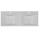 Раковина матова врізна Amidicon Liza 120 1202x480 з литого каменю подвійна LIZA_120_MAT_DUBL, Білий