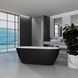 Ванна акриловая отдельностоящая Koller Pool AquaLuxe 1700x750 White/MattBlack с сифоном 0202261501, Черный матовый