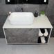 Тумба с умывальником Rexon Ombra RX99CG/100 Glossy White/Concrete Grey 19910C