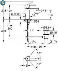 Смеситель для умывальника Grohe Plus 32612003