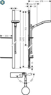 Душовий гарнітур Hansgrohe Rainfinity 130 3jet 27673000