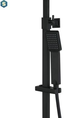 Душова система Corsan Ango Black Matt з термостатом та виливом CMN02TBLW, Черный матовый